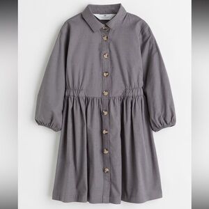H&M Charcoal Button-Down Kids Dress